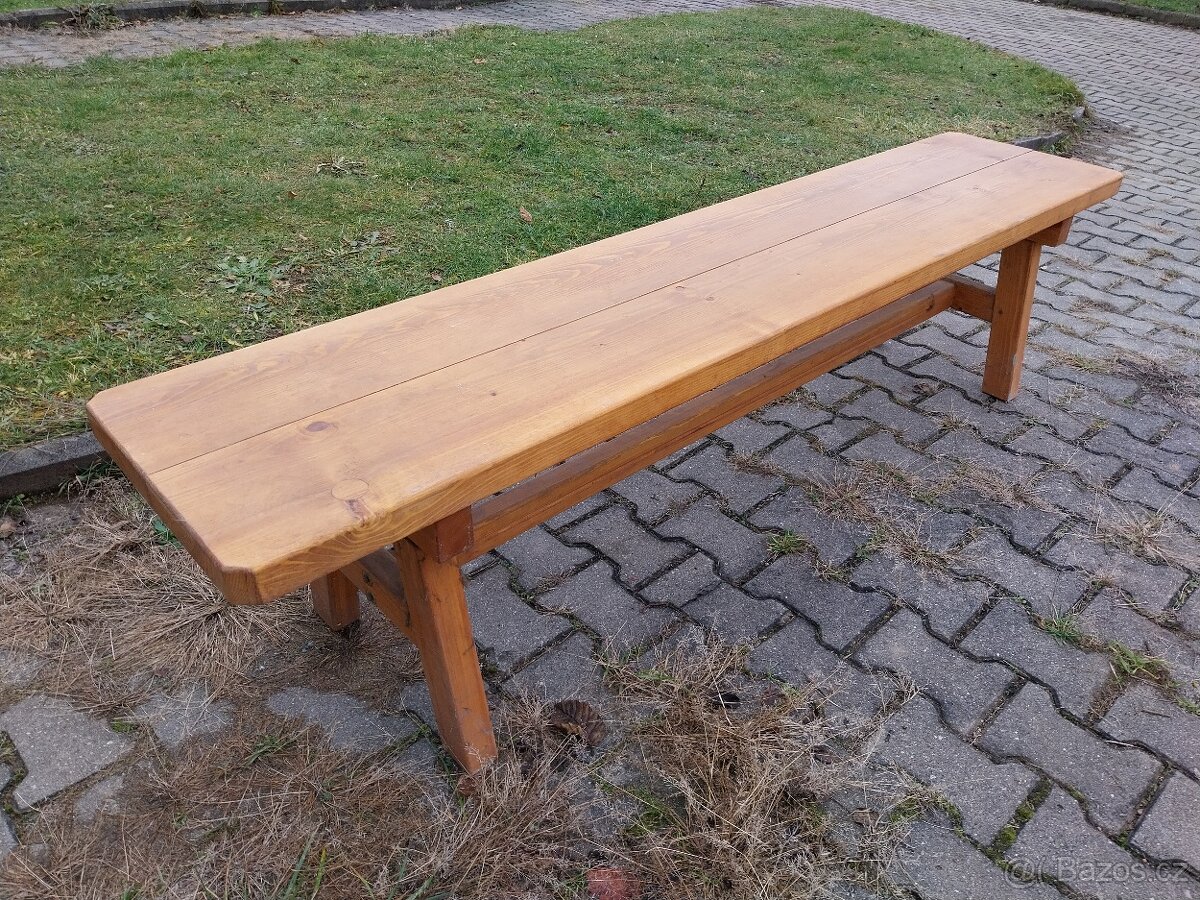 Dřevěná pevná lavice - 3