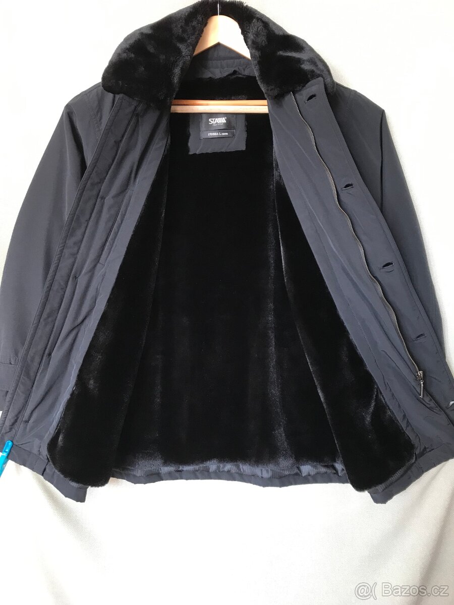 Pánská zimní černá bunda parka vel. 52/L - 3