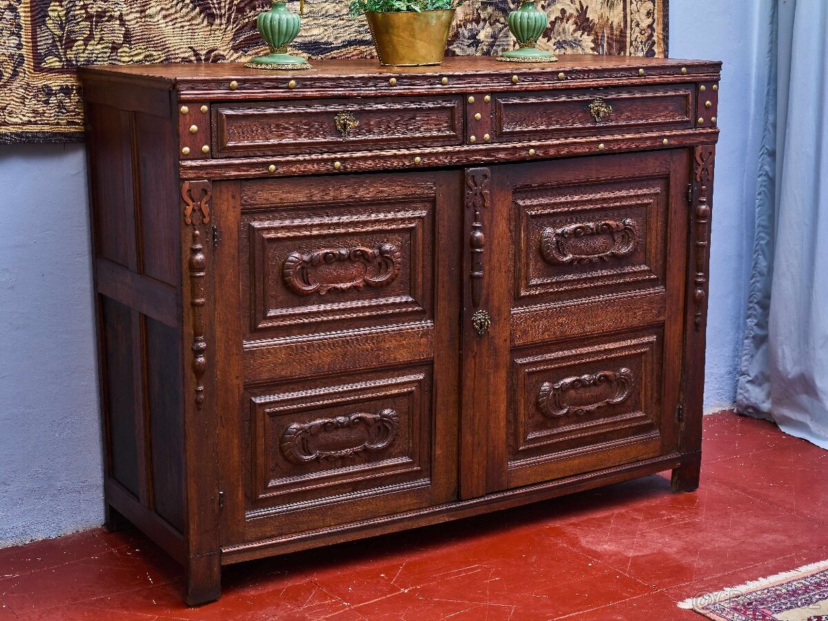 Neorenesanční komoda z masivního dubu cca 1800 - 3