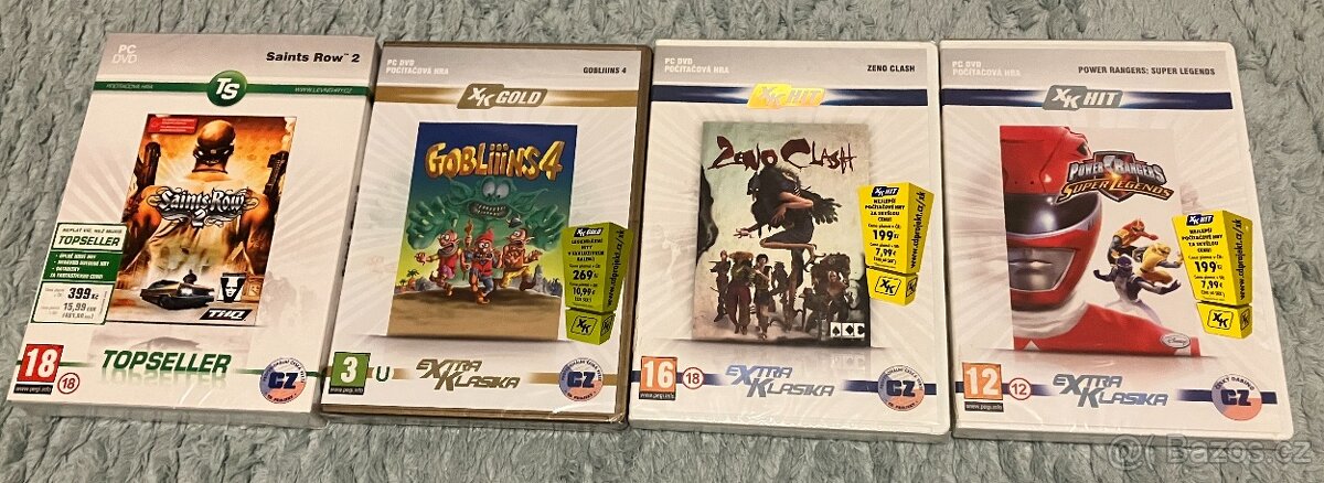 Nové, zabalené PC hry z kolekce klasiky, cena od jednoho kus - 3