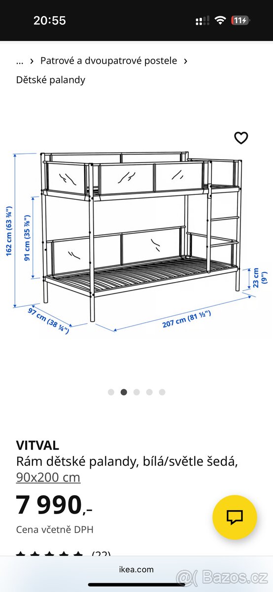 Palanda / Patrová postel IKEA - 3