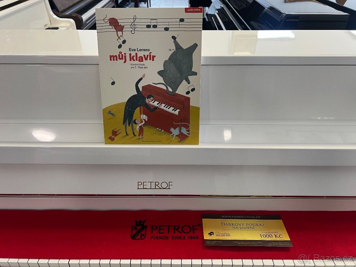 Bílé piano Petrof ve velmi dobrém stavu, PRODÁNO - 3