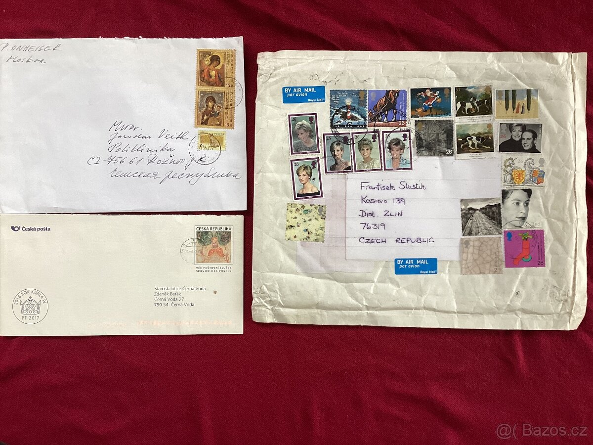 Obálky celistvosti 14x Británie, 1 Rusko, 1 ČP, známky, - 3