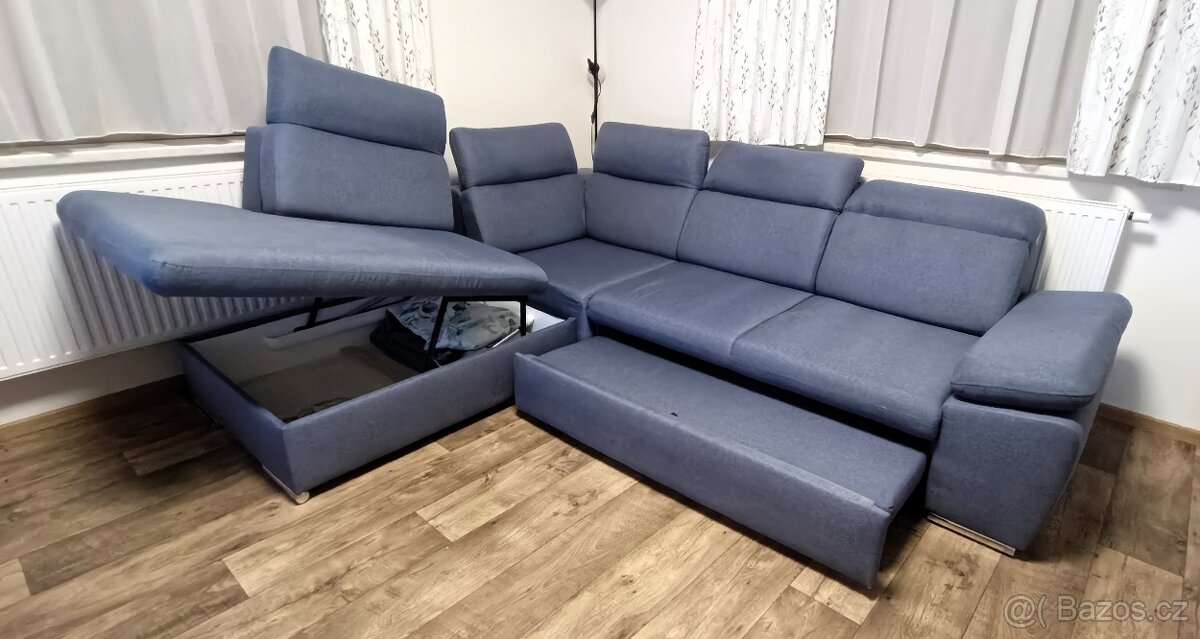 Rohová sedačka s úložným prostorem. - 3