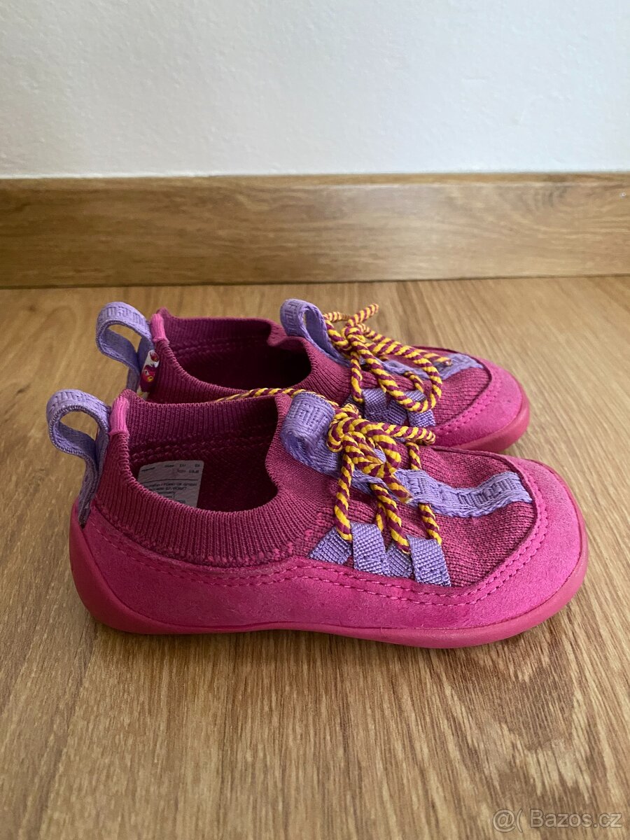 Barefoot tenisky Affenzahn - Baby Knit Walker Bird růžové ve - 3