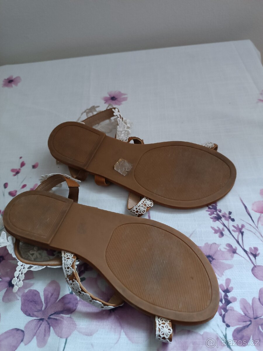 Sandále/ svatební boty vel. 39/40 - 3