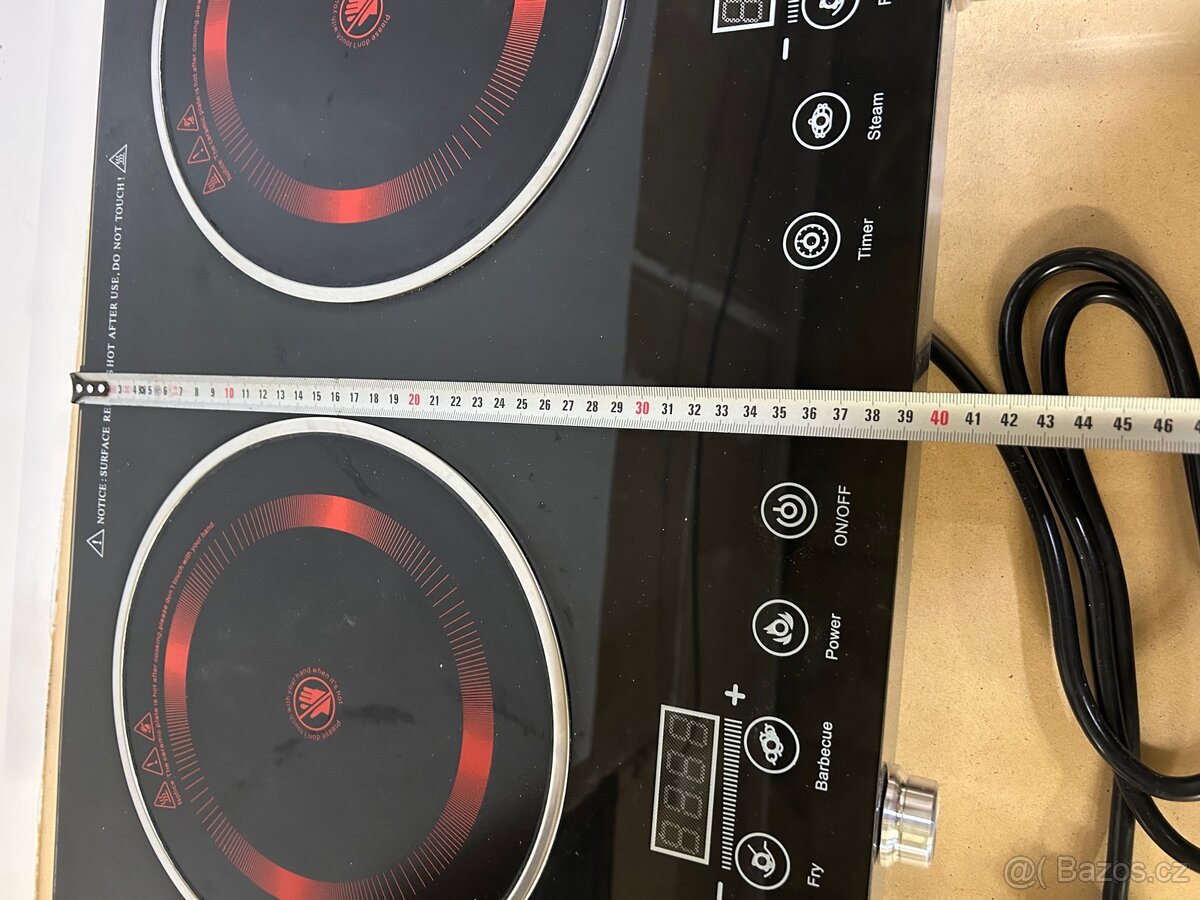 Skloneramický dvouplotnový vařič - 3