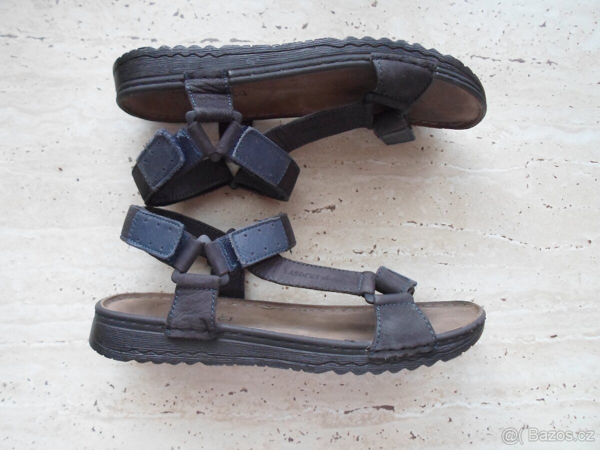 Modré boty sandály kožené - 35 - 3