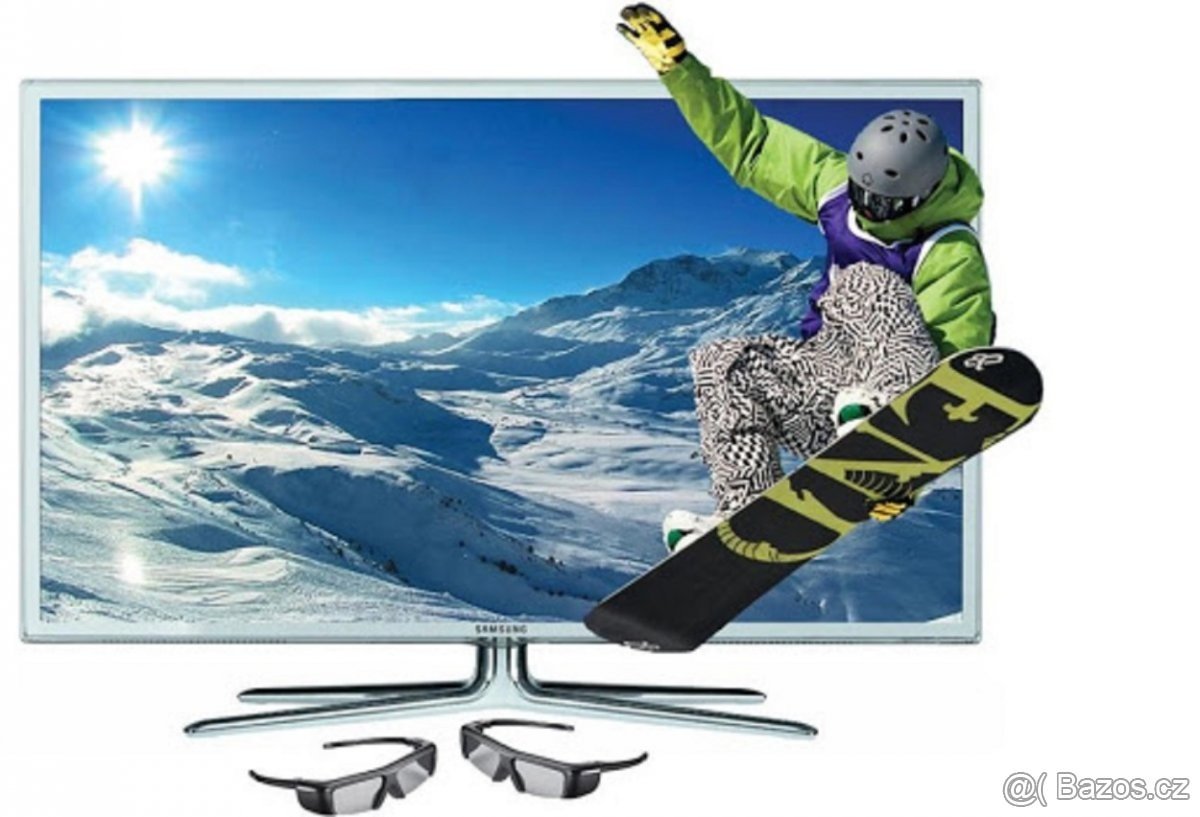Luxusní bílá 3D TV Samsung SMART, 116 cm, STAV NOVÉHO ZBOŽÍ. - 3