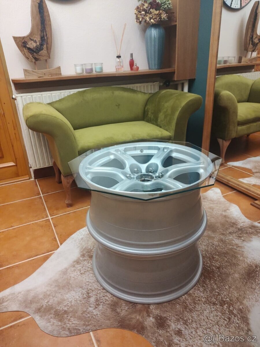 Konferenční stolek alu kolo - 3