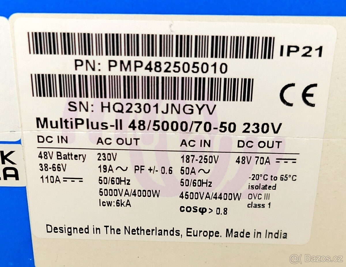 Měnič/nabíječ Victron Energy MultiPlus-II 48V/5000VA/70A-50A - 3