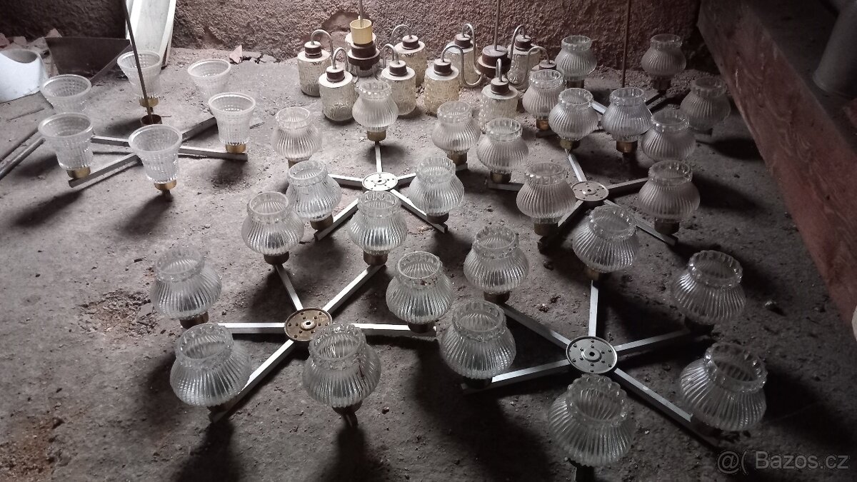 Lustry skleněné, různé dle foto, - 3