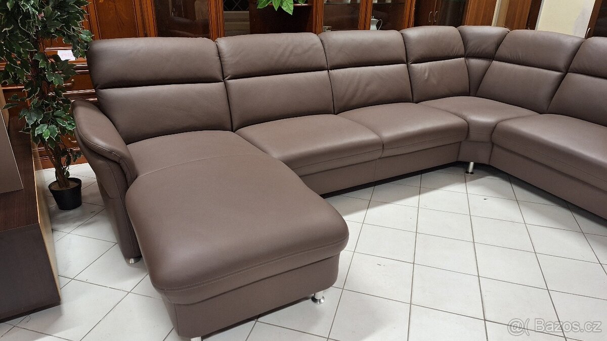Kožená sedací souprava ve tvaru U - 3