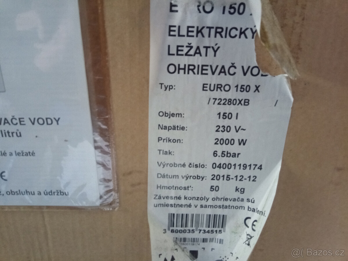 Nepoužitý elektrický bojler 150 litrů - 3