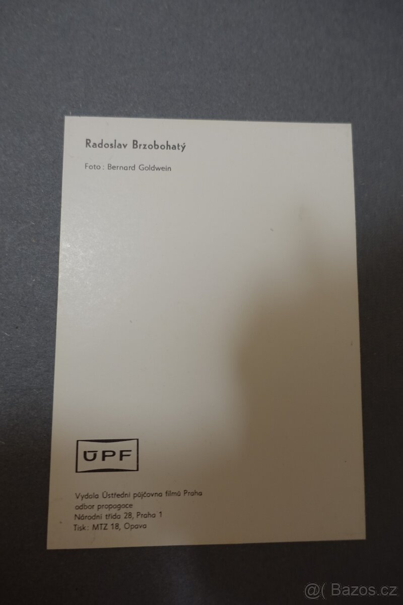 Autogram - Herec - Radoslav Brzobohatý - pohlednice - 3