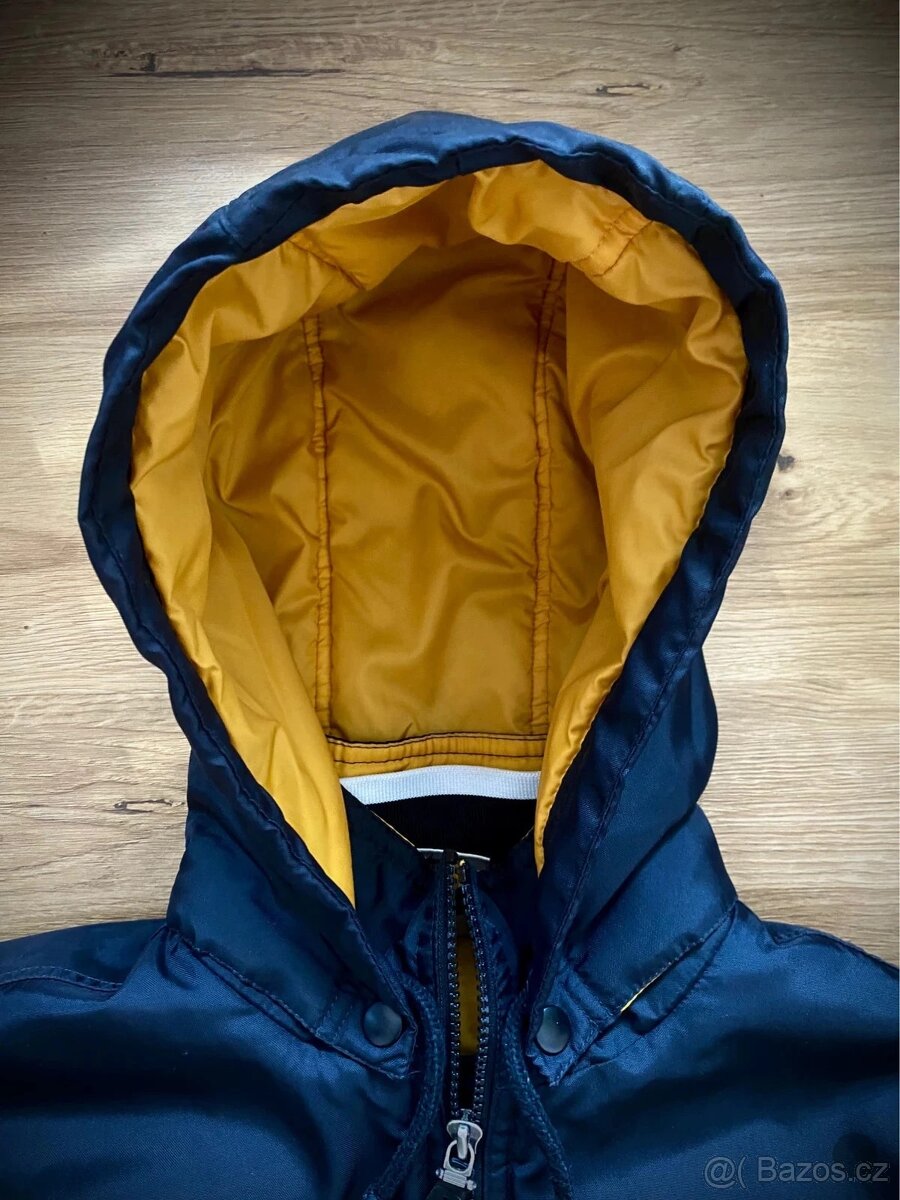 Vintage Nike bunda 90s – modrožlutá, M - 3