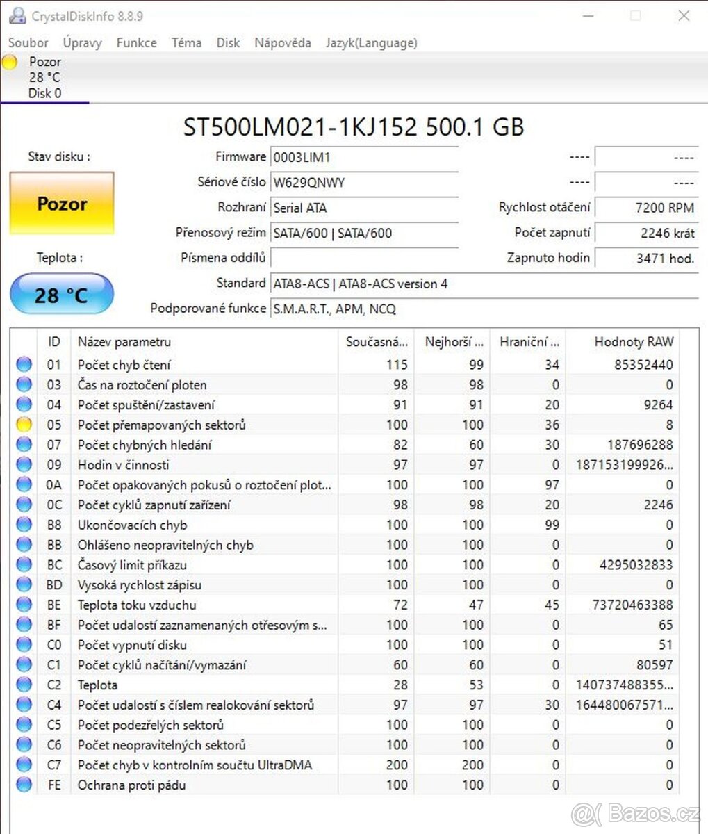 Pevný disk do notebooku 2.5" sata 500GB Seagate st500lm021 - 3