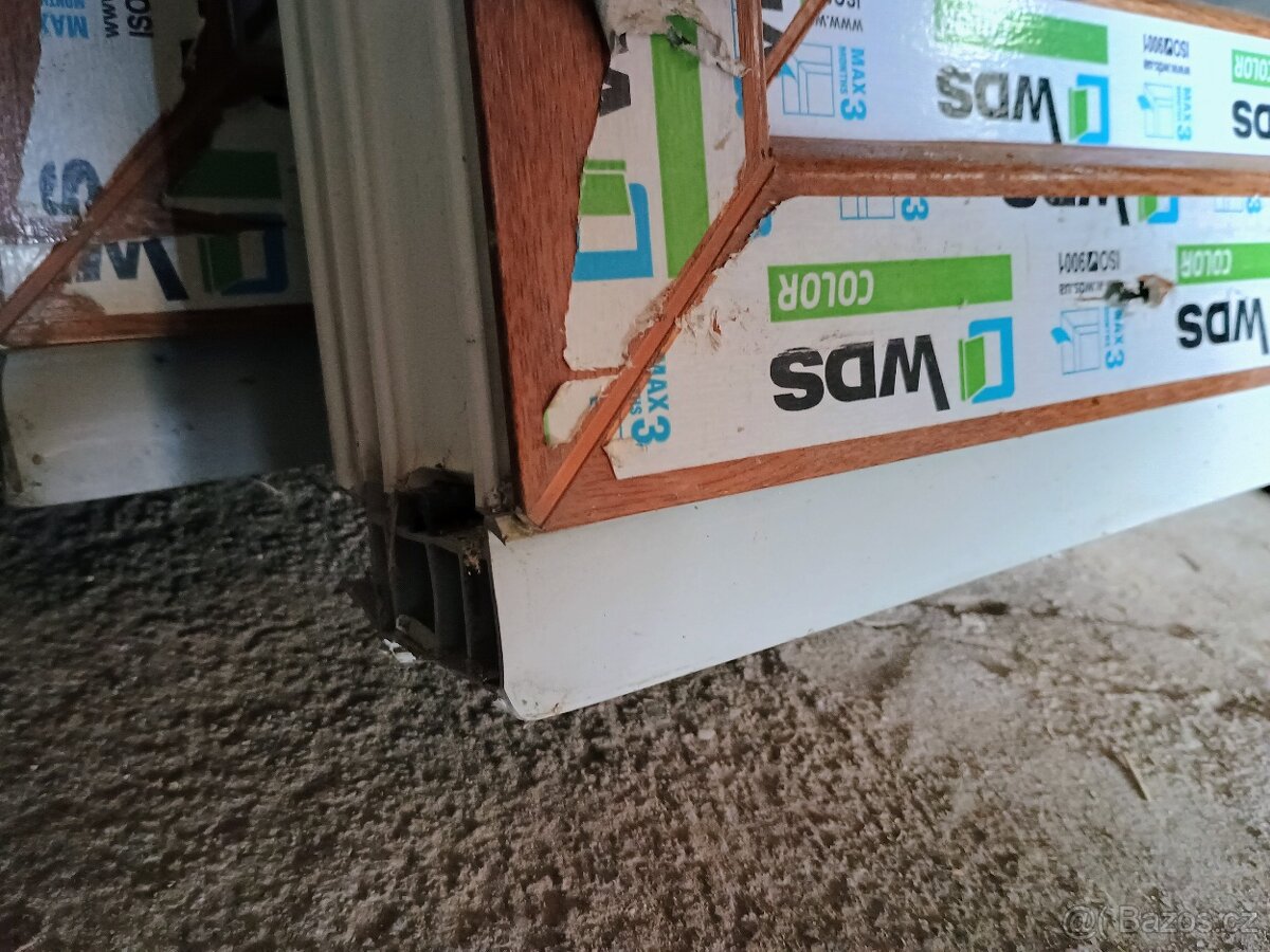 Plastové okno hnědá/bílá 207x145 cm - 3