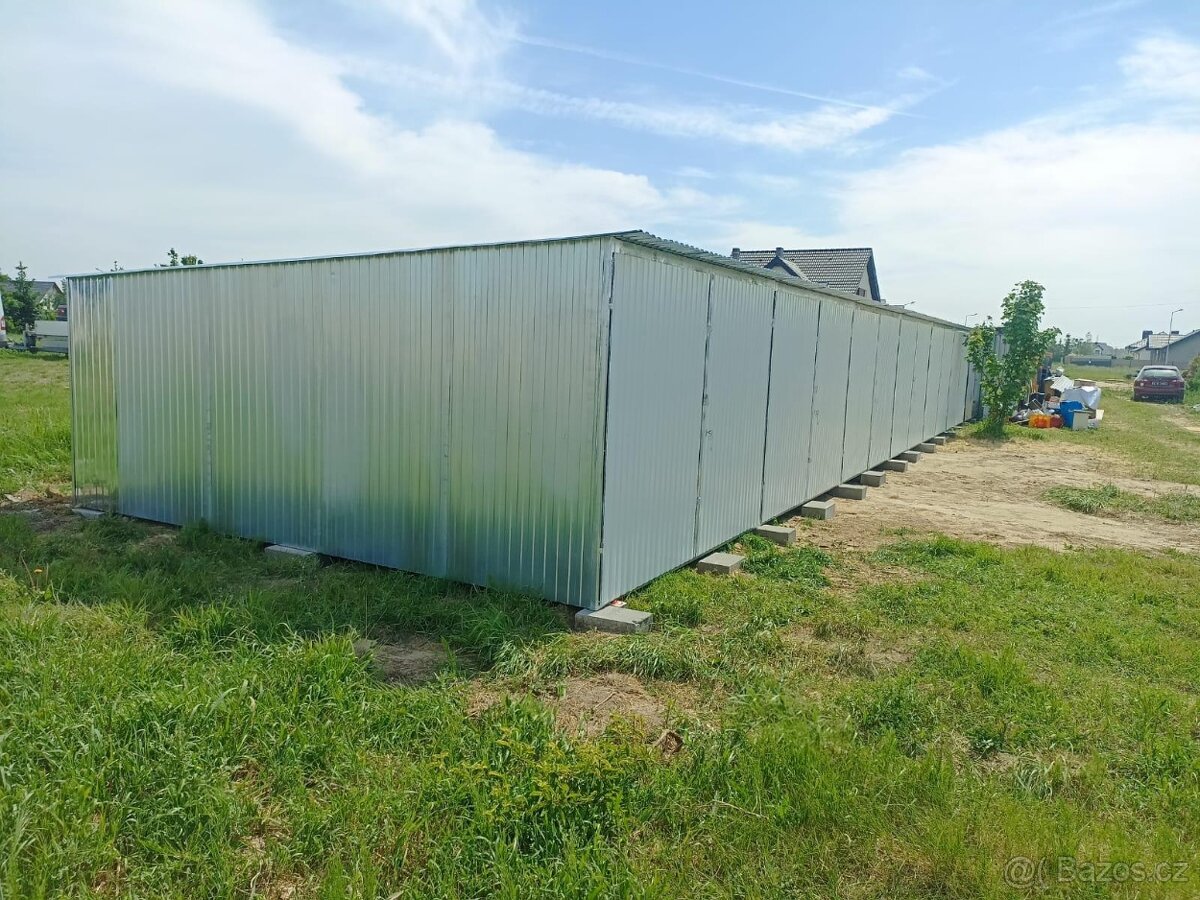 Plechová garáž 18x5m - 3