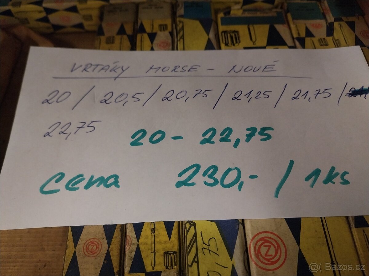 Vrtáky s kuželovou stopkou, HSS, nepoužité - 3