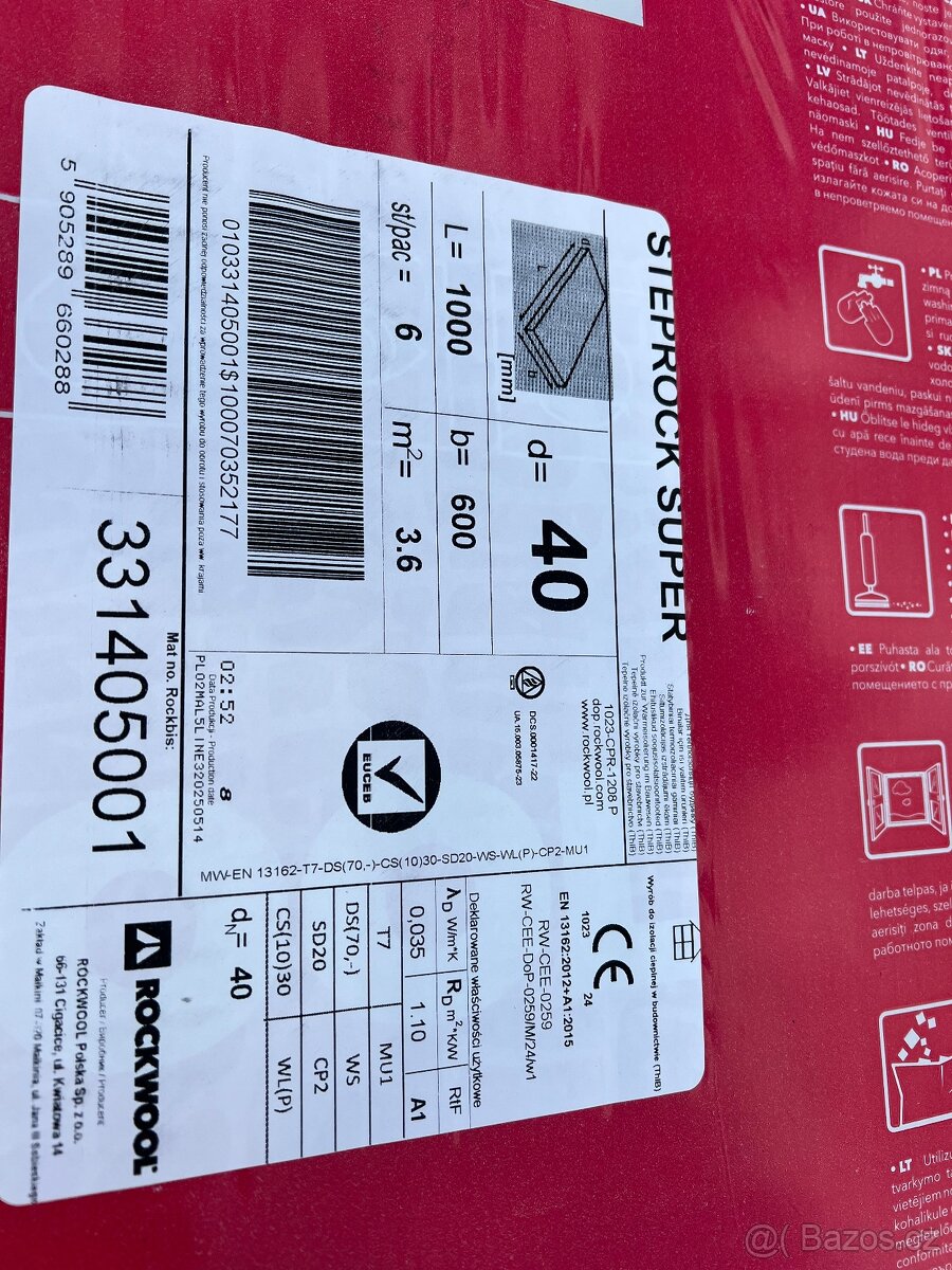 Kročejová vata Rockwool 40mm - 3