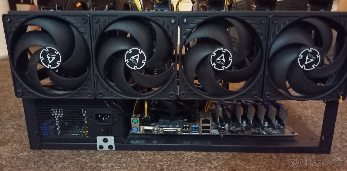 Mining rig 6x XFX RX 580 8GB na rozebrání na díly - 3