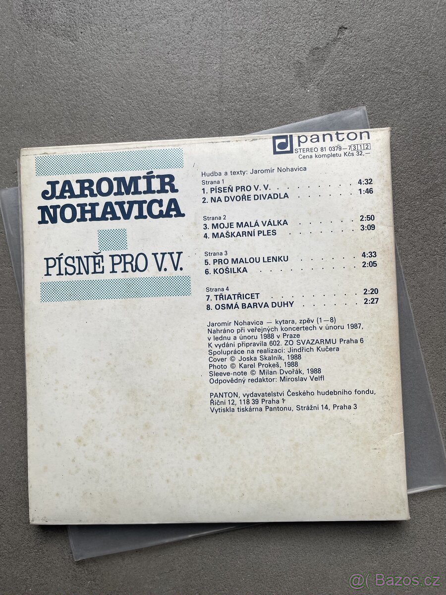 2x vinyl Jaromír Nohavica Písně pro V.V. - 3