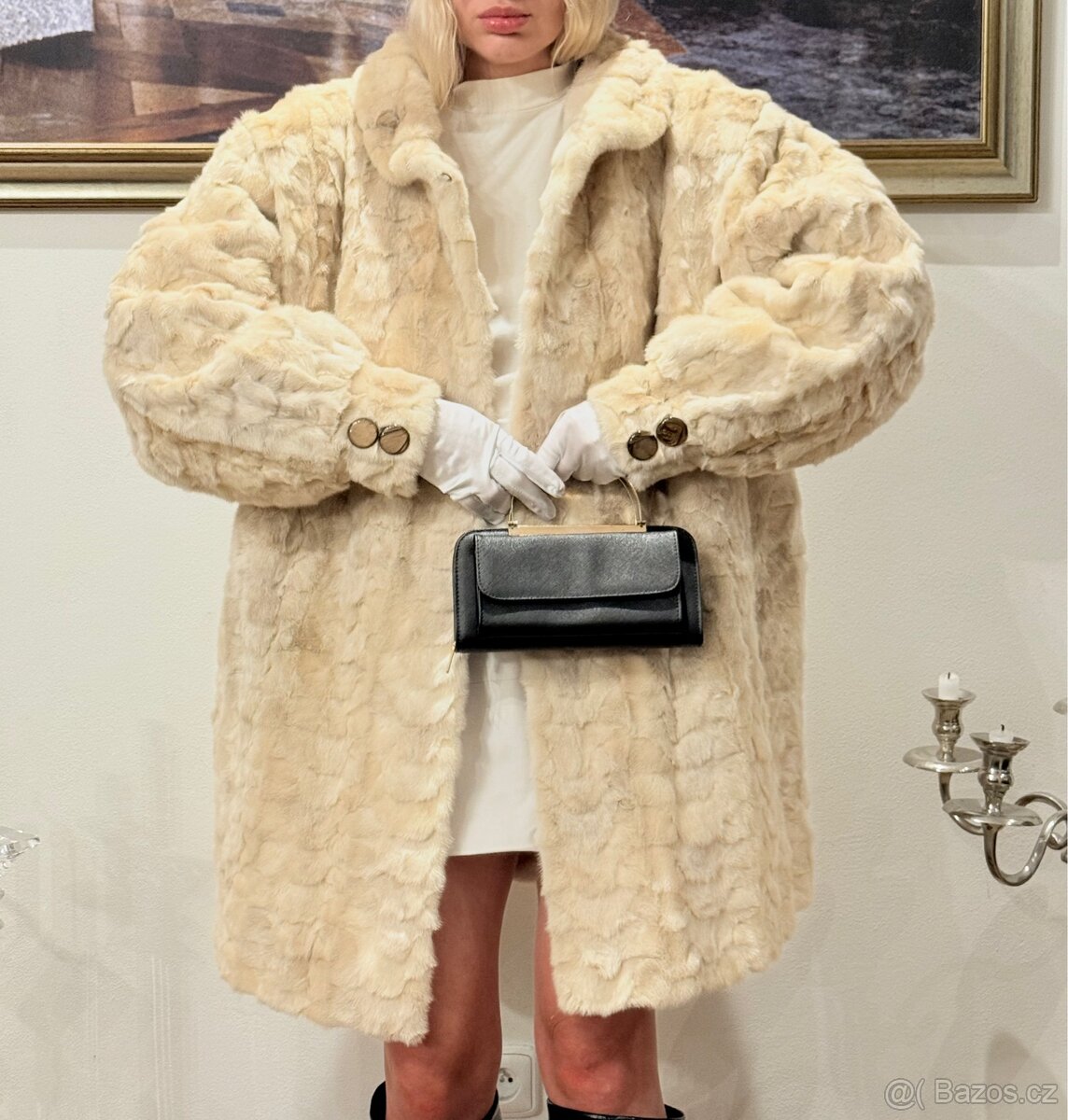 Bílý norkový kožich - 3
