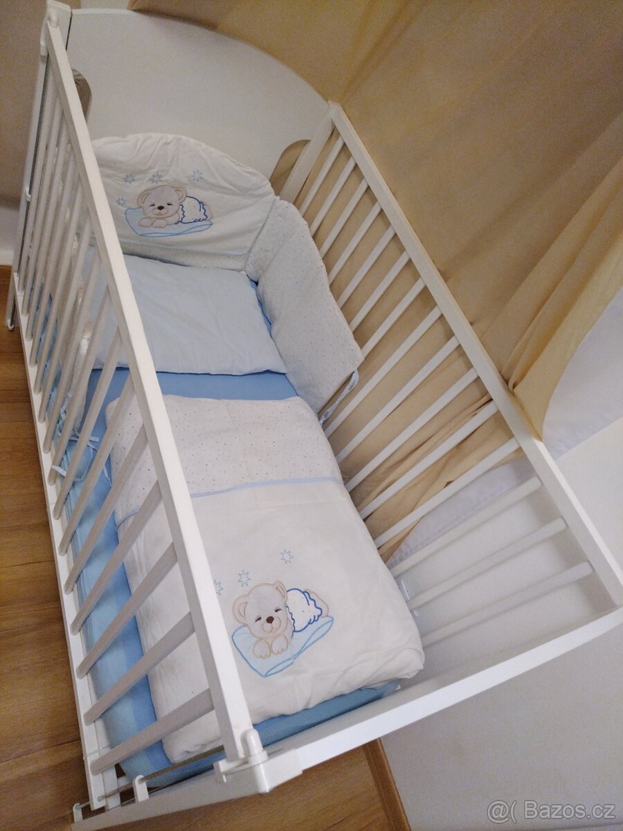 Dětská postýlka Klups Žirafa Bílá 120x60 cm - 3