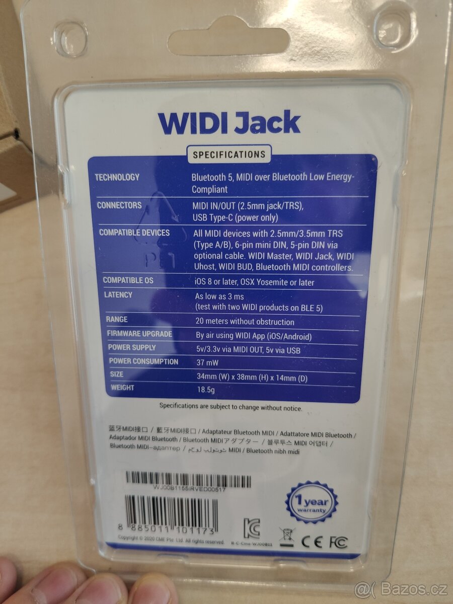 Bezdrátové midi CME WIDI - 3