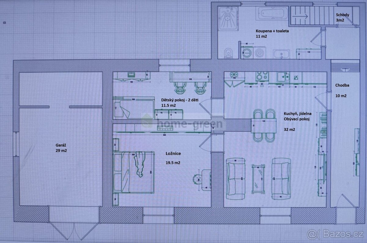 Byt 3+KK - 119 m2 v RD s garáží, pozemek 206 m2, Rosice - 3