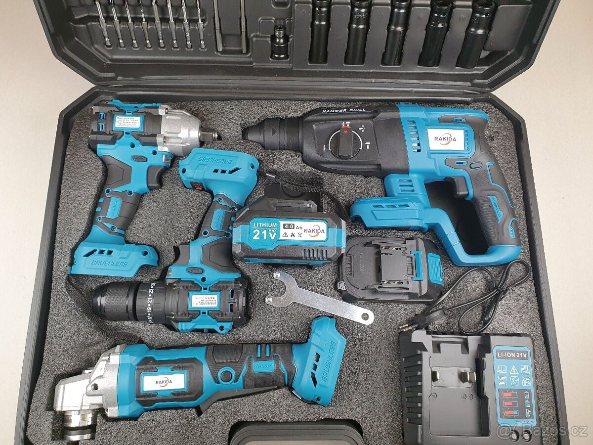 Sada Aku nářadí 4v1-Flexa, příkl. klad, vrtačka a utahovák - 3