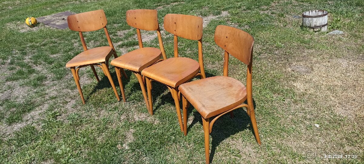 Ton židle čtyři kousky solidní stav - 3