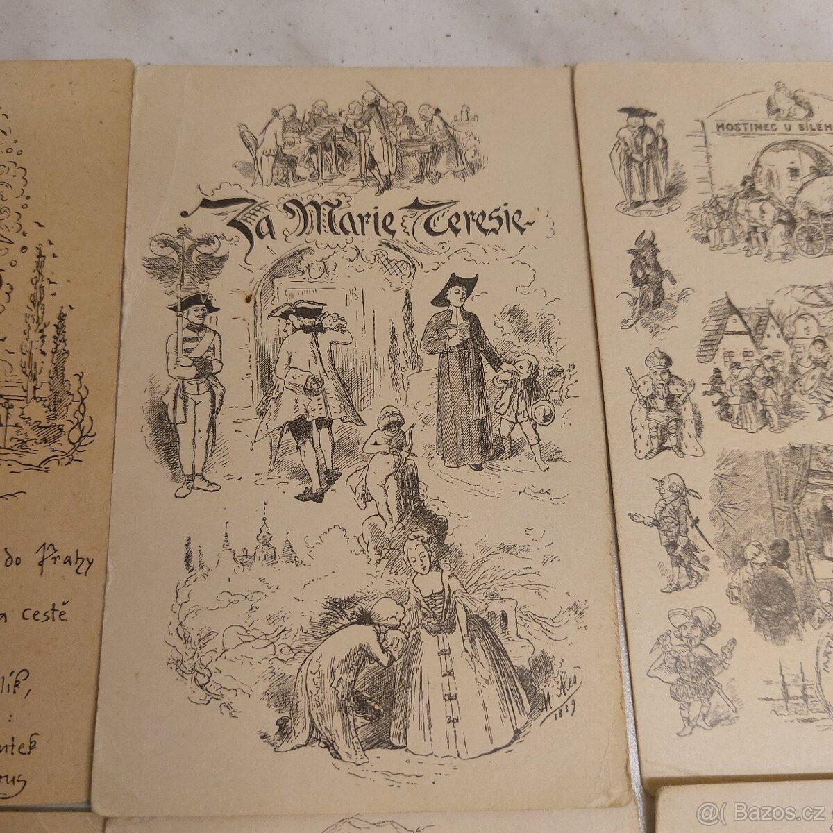 Staré nepoužité pohlednice. - 3