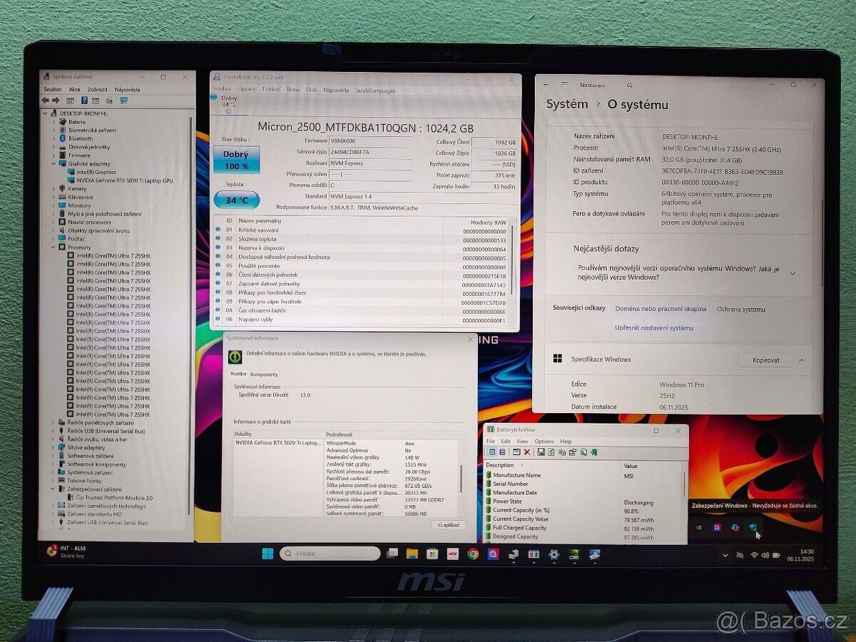 16 Vector,RTX-5070ti-12gb,Ultra-7,QHD+,32GB,1TB-TOP-ZÁRUKA - 3