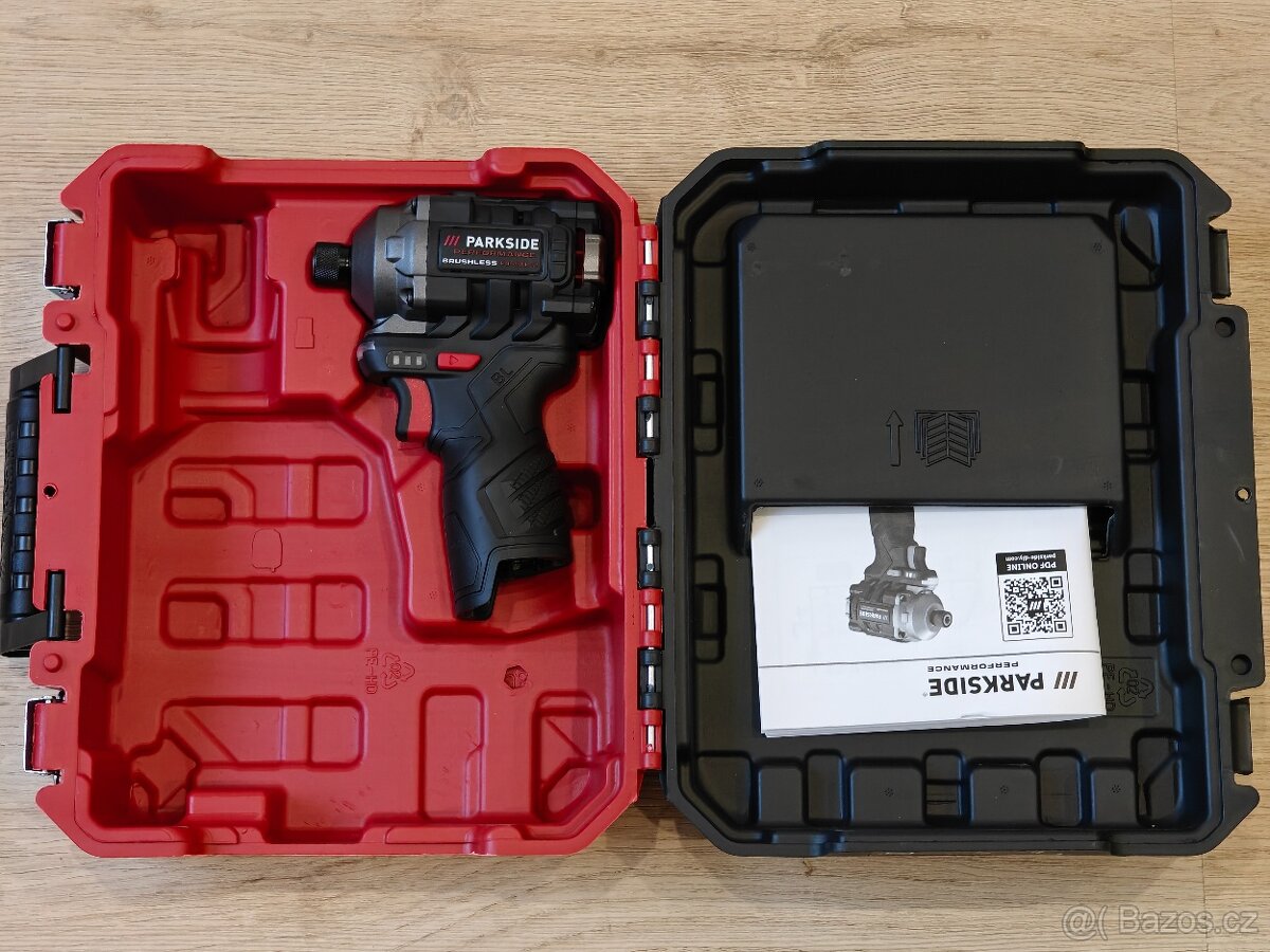 Aku rázový utahovák Parkside 12V + 2Ah baterka + nabíječka - 3