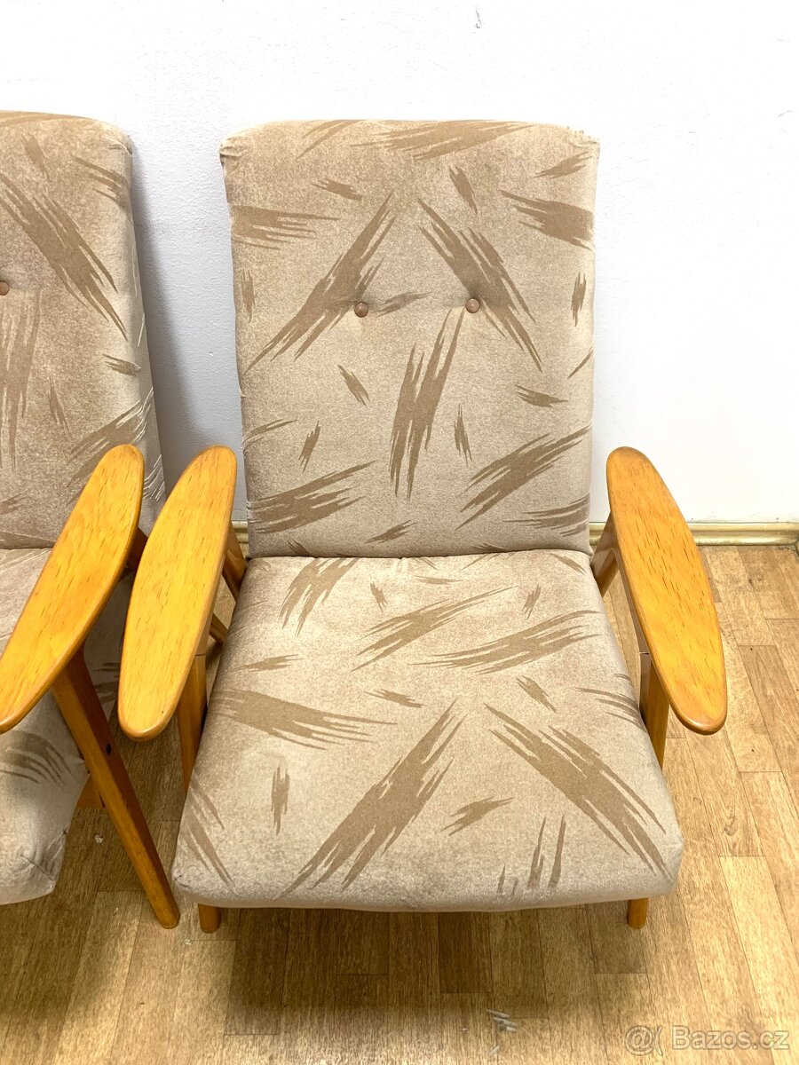 Retro křesla J. Šmídek 60. léta - 3