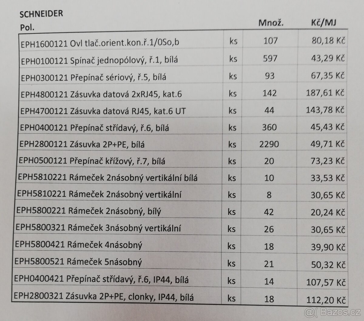 Koncové prvky Legrand, ABB, Schneider - 3