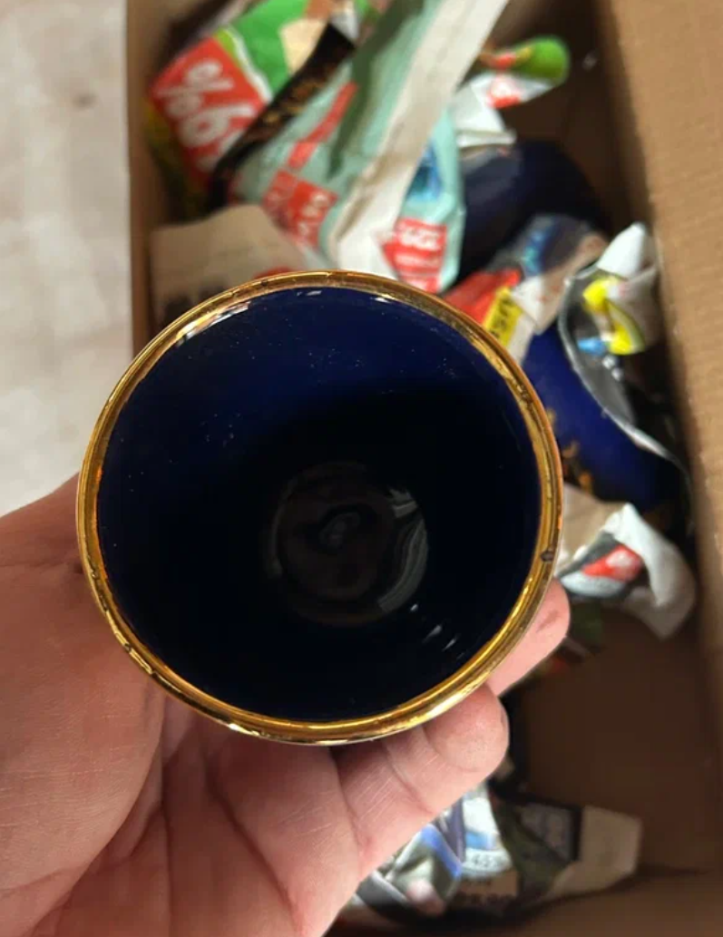 Sada 6x Modrých Porcelánových Šálků (150 ml) - 3