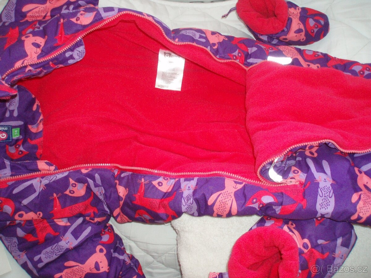 kvalitní reflex.zimní kombinéza G-mini vel.74 s bačkůrkama - 3