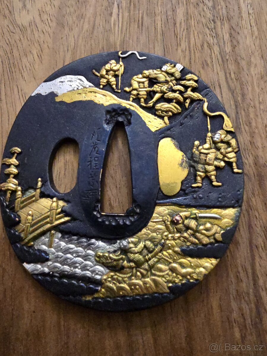 STARÁ JAPONSKÁ TSUBA- SOTEN - MUZEJNÍ KUS - 3