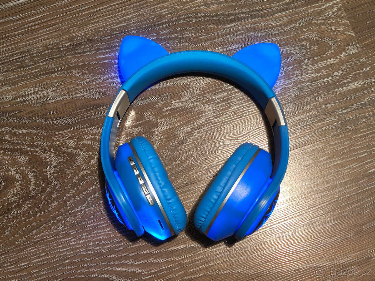 Oxe Bluetooth dětská sluchátka s ouškama - svíticí - 3