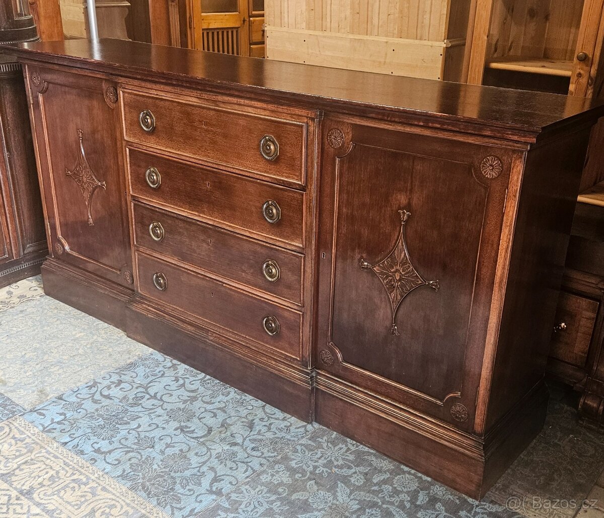 Velká luxusní anglická komoda - 3