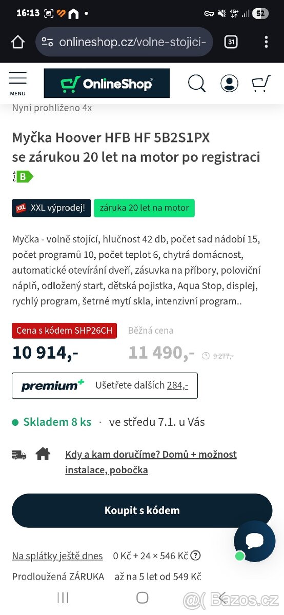 Myčka Hoover - 3