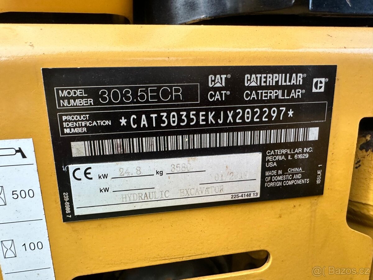 Pásový bagr CAT 303.5 E CR 2019 (3,5t) - 3