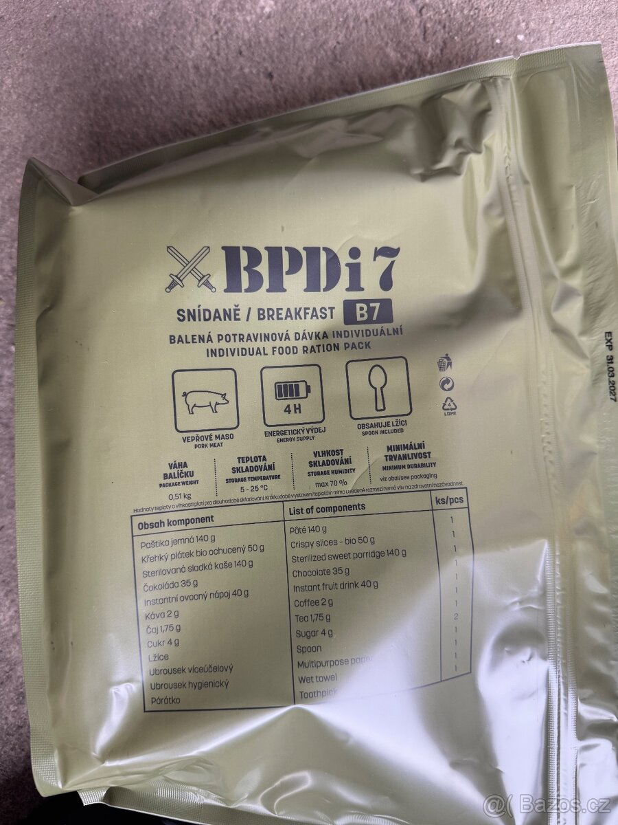 Armádní strava BDPi - 3
