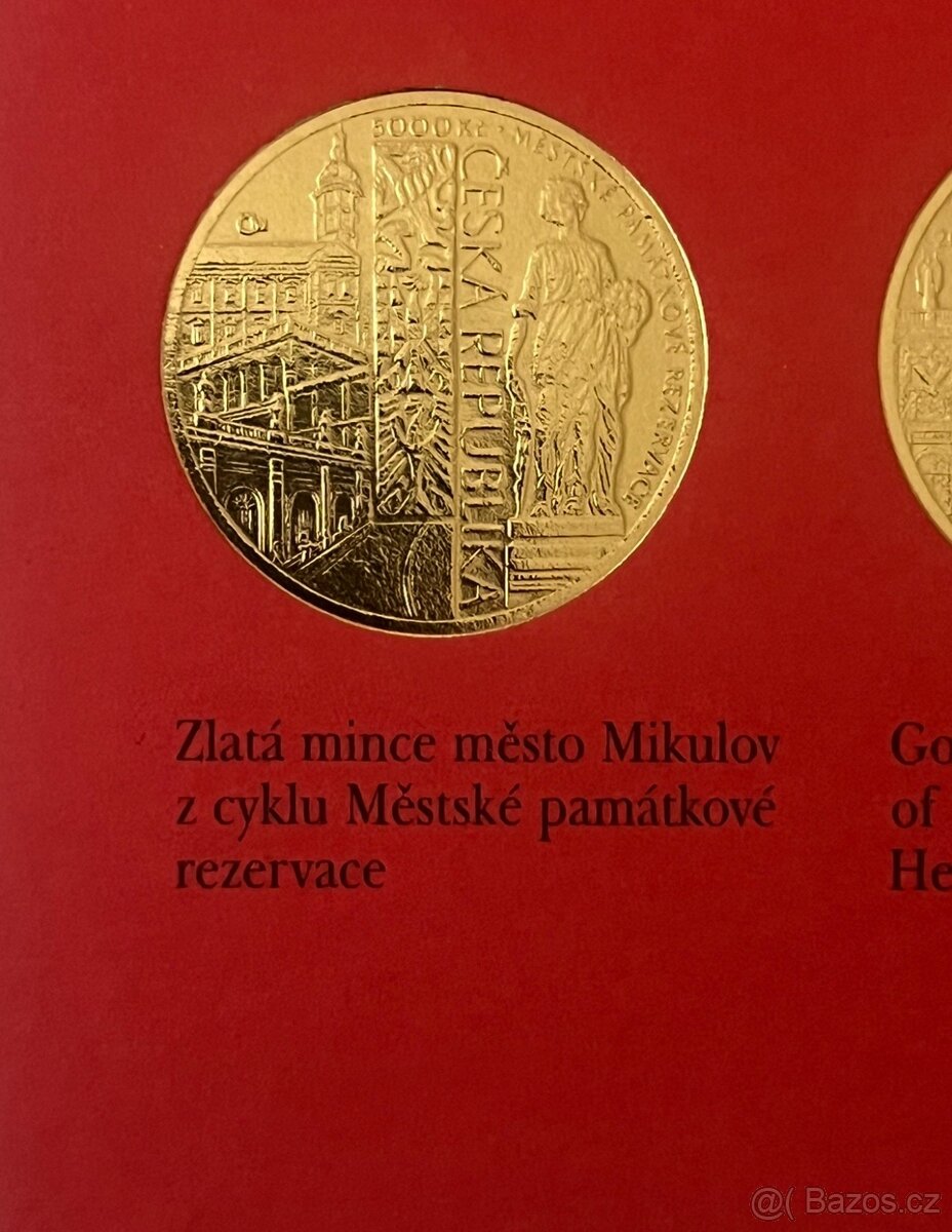 Zlato/ zlatá mince ČNB Mikulov proof - 3