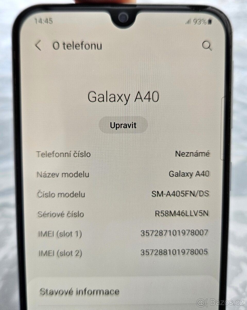 Mobilní telefon Samsung A40 / 4GB RAM / DualSim / 64GB / - 3