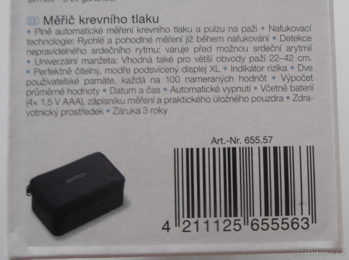 Měřič krevního tlaku - SANITAS - 3