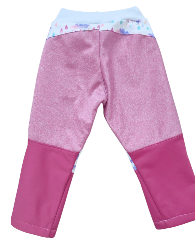 Dětské softshellové kalhoty mráčky vel.98 - 3